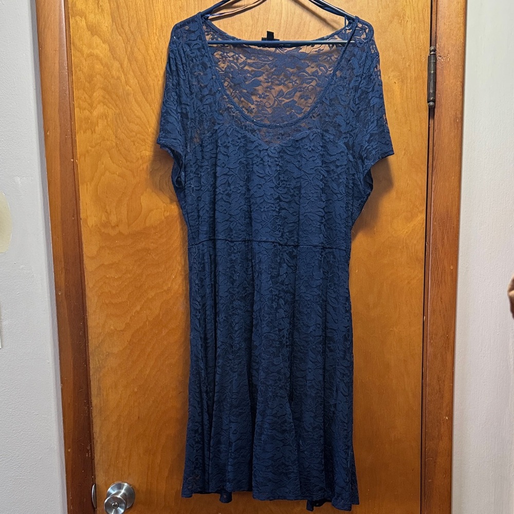 Torrid Royal Blue Lace Top